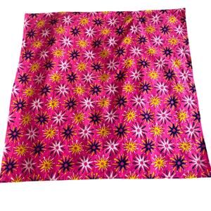 Lush Reusable Gift Wrap Scarf Snow Fairy Pink Starburst Measuring 27in by 27in
